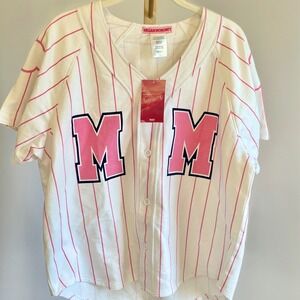 Megan Moroney Cloud 9 Pink Pinstripe Baseball Jersey Womens Small Concert Merch